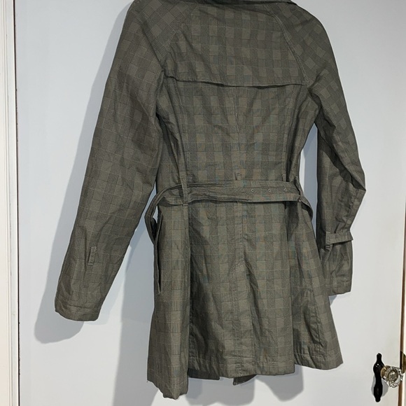 H&M gray mid length trenchcoat size 4 - Picture 4 of 5